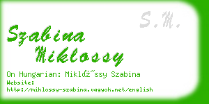 szabina miklossy business card