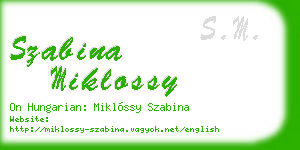 szabina miklossy business card